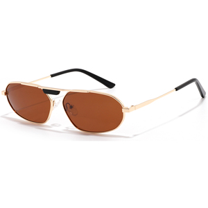 Unisex <b>Pilot</b> Sunglasses Oval Full Rim Metal Frame Dark Gray Lens 100% UV Protection Outdoor Adult Wear - Product Image 4