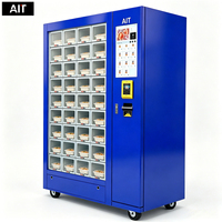 Distributeur automatique de repas chauds du fabricant, boîte bento chauffante 40-60°C avec écran tactile 22 pouces et système de paiement sans espèces compatible SDK