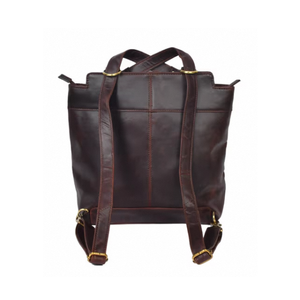 Elegante mochila de cuero 100% genuino para mujer con una silueta moderna y elegante y costuras reforzadas. - Product Image 6