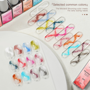 <span class=keywords><strong>Vernis</strong></span> à ongles <span class=keywords><strong>semi</strong></span>-<span class=keywords><strong>permanent</strong></span> effet marbre, encre fumée, gel aquarelle, art des ongles, fleur, marque privée - Product Image 6