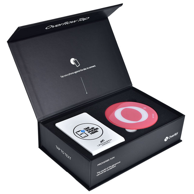 Magnetic High-End Gift Boxes for Mobile Phone Accessories with Custom NFC Card Paperboard Clamshell Rigid Packaging