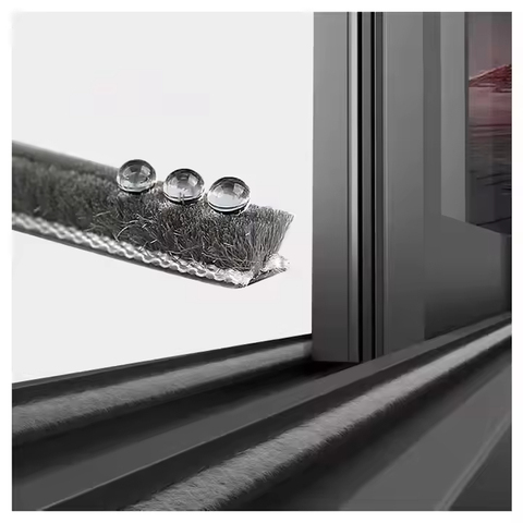 Waterproof Wool Pile Seal Strip Flexible Horse Hair Brush Weather Stripping for Doors and Windows Draft Proof