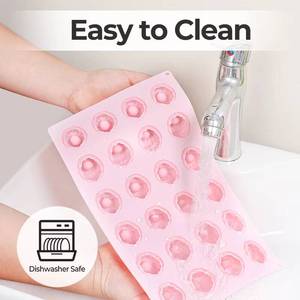 MUYULINS factory can customize 24-cavity raspberry-shaped cake decoration molds, LFGB non-stick, BPA-free <b>silicone</b> candy molds - Product Image 2