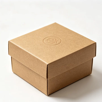 Boîte cadeau pliante en carton ondulé avec poignée en papier