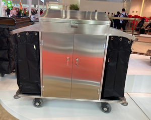 Carrito <span class=keywords><strong>de</strong></span> servicio <span class=keywords><strong>de</strong></span> habitación <span class=keywords><strong>de</strong></span> limpieza y hotel <span class=keywords><strong>de</strong></span> alta calidad <span class=keywords><strong>de</strong></span> gran capacidad para necesidades <span class=keywords><strong>de</strong></span> limpieza - Product Image 5