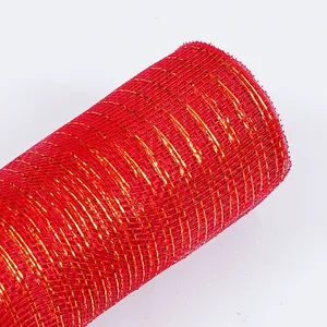 Wholesale Christmas <strong>Deco</strong> PP <strong>Mesh</strong> Rolls 10 Inch Decorative Poly <strong>Mesh</strong> <strong>Ribbons</strong> for Xmas Wreathes - Product Image 4