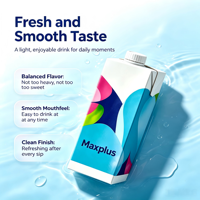 Maxplus 250ml 500ml pour carton aseptique Brik avec bouchon à vis refermable 30mm pour l'emballage de produits laitiers et de jus, papier kraft portable