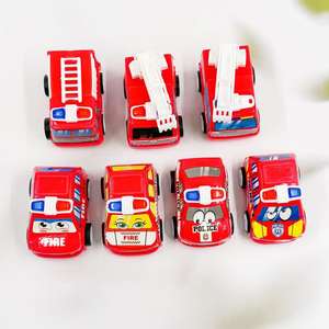 Camion de pompiers à rétrofriction 1737, voiture de pompier anti-chute et durable, mini voiture à rétrofriction, cadeau jouet pour enfants, vente en gros à 1 yuan - Product Image 1