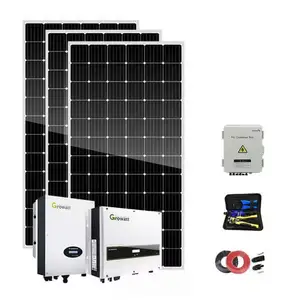 Sistema de energia solar na grade fotovoltaica. Sistema solar 10kw 5kw 20kw para a casa