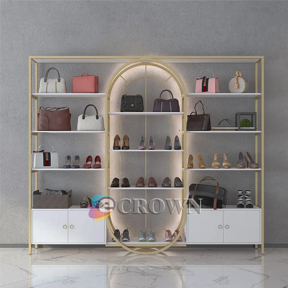 Shoe kiosk shelves design high-heeled shoes Interior Delihigh-heeled shoese hangbag High-end hangbag cabinet