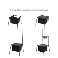 Table d'extérieur multifonctionnelle en alliage d'aluminium, table pliante portable avec armoire de rangement, table cube