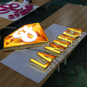 Sang trọng tùy chỉnh Kim Loại Logo Led kinh doanh dấu hiệu Thắp Sáng signage LED đăng ký cho spa tiệm - Product Image 1