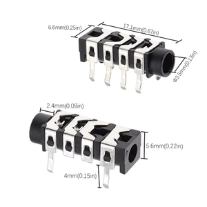 3,5 mm 6-pins stereo hoofdtelefoon <span class=keywords><strong>audio</strong></span>-aansluiting oortelefoon-aansluiting <span class=keywords><strong>audio</strong></span>-aansluiting PJ313 de 4-delige 6-pins uitvoering - Product Image 3