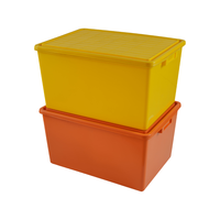 Conteneurs de stockage en plastique empilables, recyclables, écologiques, avec couvercle anti-fuite, boîtes de déménagement, logistique