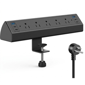 Multipresa da Scrivania con Ricarica Rapida PD 20W, Protezione da Sovratensione, Prese Multiple, Rimovibile e Montabile sul Bordo del Tavolo - Product Image 1