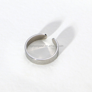 <span class=keywords><strong>Zhongwen</strong></span> เครื่องประดับแฟชั่น316L แหวนเงินสแตนเลสสตีลปรับได้แหวนข้อมือกันน้ำสำหรับชายและหญิง - Product Image 4