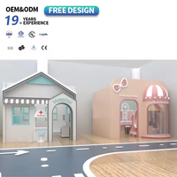 Gasstation de plástico de madera, casa de juegos de imaginación, tienda para niños, supermercado, panadería, cocina, mercado, tienda de comestibles, juguetes de simulación para niños