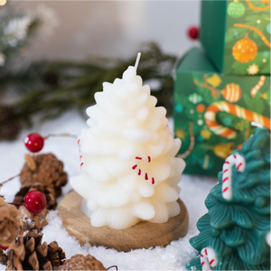 Festive Holiday Home Decor Gift Aromatherapy Handmade <strong>Candy</strong> <strong>Cane</strong> Christmas Tree Scented <strong>Candle</strong> - Product Image 3