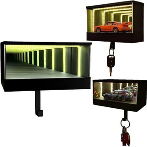 Soporte de pared impreso al por mayor para llaves de coche con luz LED, organizador para amantes de los coches, accesorios de regalo para automóviles - Product Image 1