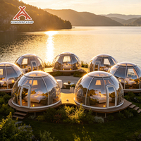 Dôme géodésique extérieur rond en polycarbonate PC Kawagebo Kamp (KK) de 4 m / 13 pi de diamètre, tente igloo, maison bulle pour le glamping