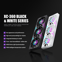 Ventilateur de châssis refroidi par liquide LOVINGCOOL XC-360, ventilateurs ARGB PWM intégrés de 360 mm, haute pression statique pour kit de système de refroidissement de boîtier PC