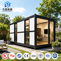 Maison conteneur moderne respirante de 20 pieds avec panneaux sandwich en acier pour bureau ou magasin, garantie 5 ans, installation rapide en module