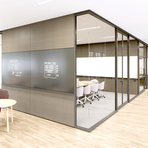 Mur de partition <span class=keywords><strong>acoustique</strong></span> à Double couche, partition de verre glacée pour salle de réunion et bureau - Product Image 6