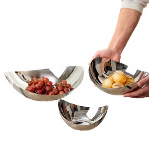 Tazón Decorativo Ovalado de Acero Inoxidable Nórdico, Pulido, Ecológico, para Servir Ensaladas, Frutas, Dulces, Nueces, Verduras, Centro de Mesa - Product Image 4