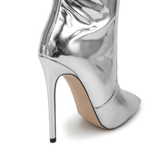 Women's Large Size 47 Silver Long Boots Colors Custom Over Knee High Back Zipper Thigh High Booties Hot Sale <b>Shoes</b> - Product Image 6