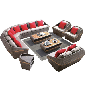 Garden L shape 1+2+side table Rattan outdoor sofa set Woven Outdoor furniture Seat