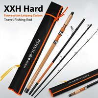 Canne à pêche Blackfish en carbone haute performance XXH à 4 sections, ultra-rigide, pointe de 62 cm, taille pliable, 230 g, légère, pour la pêche en plein air