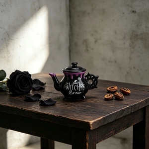 <span class=keywords><strong>Pot</strong></span> de fleurs <span class=keywords><strong>en</strong></span> céramique <span class=keywords><strong>en</strong></span> forme de chaudron de sorcière d'Halloween avec motif pentagramme, bord violet effet goutte d'eau, petit <span class=keywords><strong>pot</strong></span> pour plantes succulentes et <span class=keywords><strong>cactus</strong></span> - Product Image 2