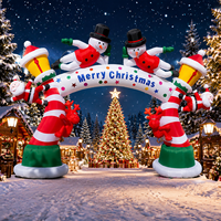 Arche de Noël gonflable géante personnalisée pour événements festifs et présentations d'entrée