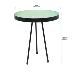 Modern Nordic Indoor Living Room Bedroom Furniture Colorful <b>Tray</b> with Black Metal Frame <b>Round</b> Coffee Side <b>Table</b> for Villa Use - Product Image 4