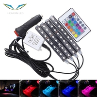 RGB LED auto licht streifen, LED atmosphäre lampen, 12V fernbedienung auto innen licht