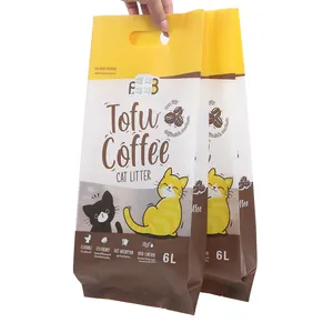 Bolsa Impermeável Impressa Personalizada Gusset Vacuum Cat Litter 10 Litter Premium Fresh Bentonite Cat Litter Sacos De Embalagem