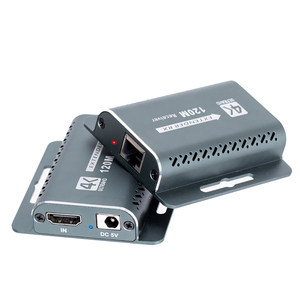 Haute qualité <span class=keywords><strong>4K</strong></span> HD Extender <span class=keywords><strong>4K</strong></span> 60Hz 120m boîtier en alliage d'aluminium RJ45 Ethernet LAN récepteur 120M Cat6/6A HDTV Extender - Product Image 4
