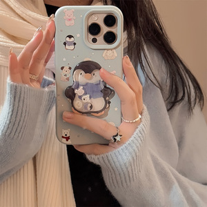 ใหม่เคสโทรศัพท์เยลลี่สีเหลืองลูกแมวแบบเต็มหน้า<span class=keywords><strong>จอ</strong></span>สำหรับ iPhone 17 16 15 14 PRO MAX พร้อมที่ใส่รูปแมวและสายคล้อง - Product Image 3
