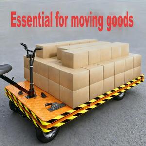 Carretilla de Carga Pesada de Plataforma Plana, Carretilla de Plataforma de Cuatro Ruedas, Carretilla Eléctrica Bidireccional, Carretilla Manual, Carretilla Logística de Gran Tamaño - Product Image 6