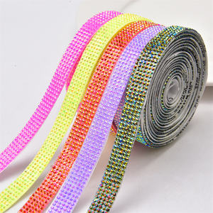 1 см ширина самоклеящаяся Смола горный хрусталь стикер ленты Ab Цвет Алмазная отделка ленты поделки своими руками автомобиля Подарочная коробка мебельная фурнитура - Product Image 3