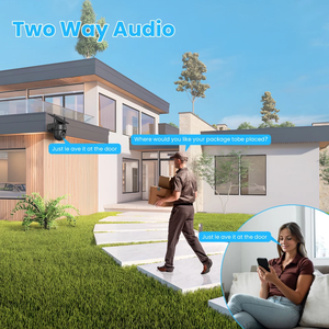 Caméras de sécurité solaires <span class=keywords><strong>ANRAN</strong></span> <span class=keywords><strong>5MP</strong></span> extérieures, caméra WiFi 2.4G sans fil pour la maison, vue PTZ 360 °, détection humaine PIR, étanche IP65 - Product Image 3