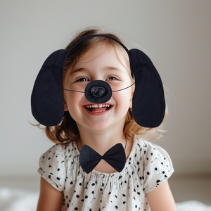 Accessoires de tête pour enfants en tissu en gros, petits animaux, serre-tête de bouledogue, accessoires de scène pour enfants, jeux, dalmatiens - Product Image 2