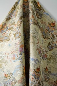 Nouveau style de tissu jacquard chinois en brocart Song avec fil doré tissé pour costume Tang - Product Image 2