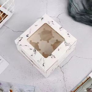 <span class=keywords><strong>Promo</strong></span> Uptodate Großhandel Biologisch abbaubare Verpackungs box mit Deckel und Trennwänden Backbox mit Trennwänden für Kuchen Cupcake Schokolade - Product Image 4