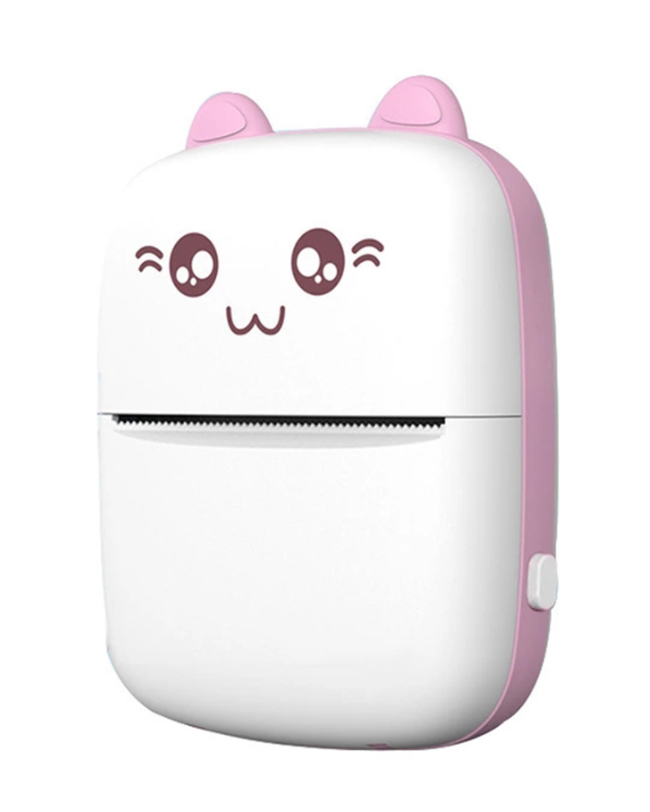 white Pink kid mini printer