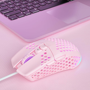 Custom For PC Honeycomb RGB Colored Ergonomic <strong>Mouse</strong> White USB <strong>Wired</strong> <strong>Mouse</strong> With 7 Buttons White Label Gaming <strong>Mouse</strong> - Product Image 5
