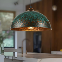 Luminaires suspendus minimalistes en cuivre patiné, style industriel marocain, pour îlot de cuisine, salle à manger, éclairage intérieur