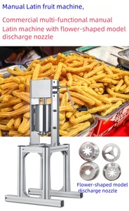 Manual <span class=keywords><strong>de</strong></span> acero inoxidable <span class=keywords><strong>de</strong></span> alta resistencia, churrera española, máquina <span class=keywords><strong>de</strong></span> churros vertical operada a <span class=keywords><strong>mano</strong></span> para hacer frutas latinas - Product Image 6