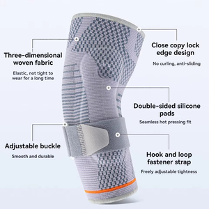 Al por mayor 1 unidad Coderas de compresión de silicona para lesiones deportivas, soporte ajustable de tejido 3D, para tenis, baloncesto, unisex - Product Image 5