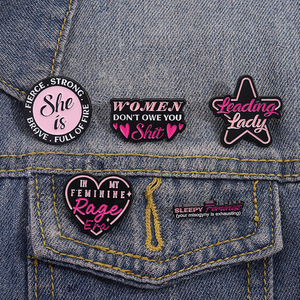 Broches à citations créatives, accessoires en métal, cœurs, lettres anglaises, épingles, accessoires vestimentaires pour étudiants, badges décoratifs - Product Image 4